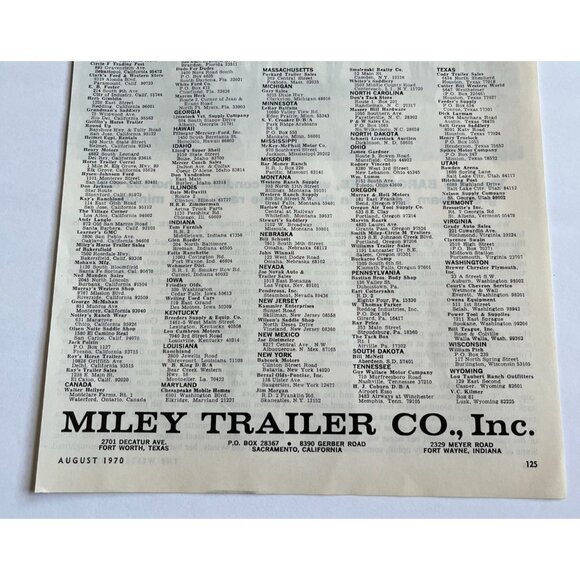 Miley Trailer Co Horse Trailers Vintage Print Ad 1970s Circle M Exhibitor - Picture 5 of 6